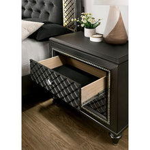 Load image into Gallery viewer, Demetria Metallic Gray Night Stand
