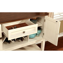 Load image into Gallery viewer, DOVER Vintage White/Cherry Dining Table w/ 18&quot; Leaf
