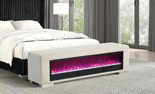 Load image into Gallery viewer, Elnath Bench w/ Visual Crystal Fireplace

