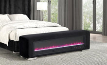 Load image into Gallery viewer, Elnath Bench w/ Visual Crystal Fireplace
