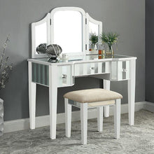 Load image into Gallery viewer, Cyndi White Vanity w/ Stool
