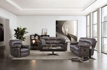 Load image into Gallery viewer, JOSIAS Glider Recliner, Dark Gray Leatherette
