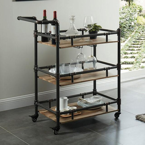 Aylmer Sand Black/Natural Serving Cart image