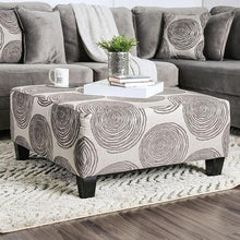 Load image into Gallery viewer, Bonaventura Gray/Pattern Ottoman
