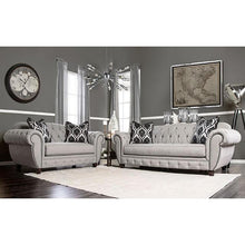 Load image into Gallery viewer, VIVIANA Gray/Black Love Seat, Gray
