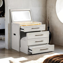 Load image into Gallery viewer, Ashbourne Bedside Vanity Set with Stool Contemporary
