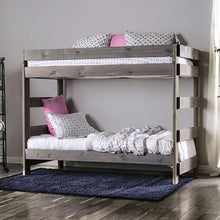 Load image into Gallery viewer, Arlette Twin/Twin Bunk Bed Brown, Black, Gray, &amp; White
