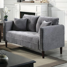 Load image into Gallery viewer, LYNDA Loveseat w/ Pillows, Dark Gray
