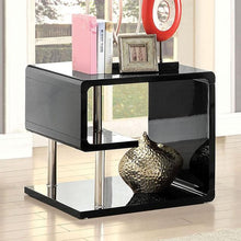 Load image into Gallery viewer, Ninove Black/Chrome End Table
