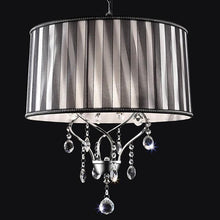 Load image into Gallery viewer, Arya Black/Chrome Ceiling Lamp, Hanging Crystal image
