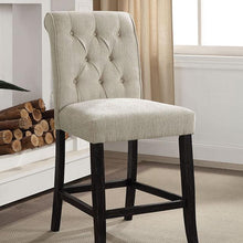 Load image into Gallery viewer, Izzy Beige/Antique Black Counter Ht. Chair, Ivory (2/CTN) image
