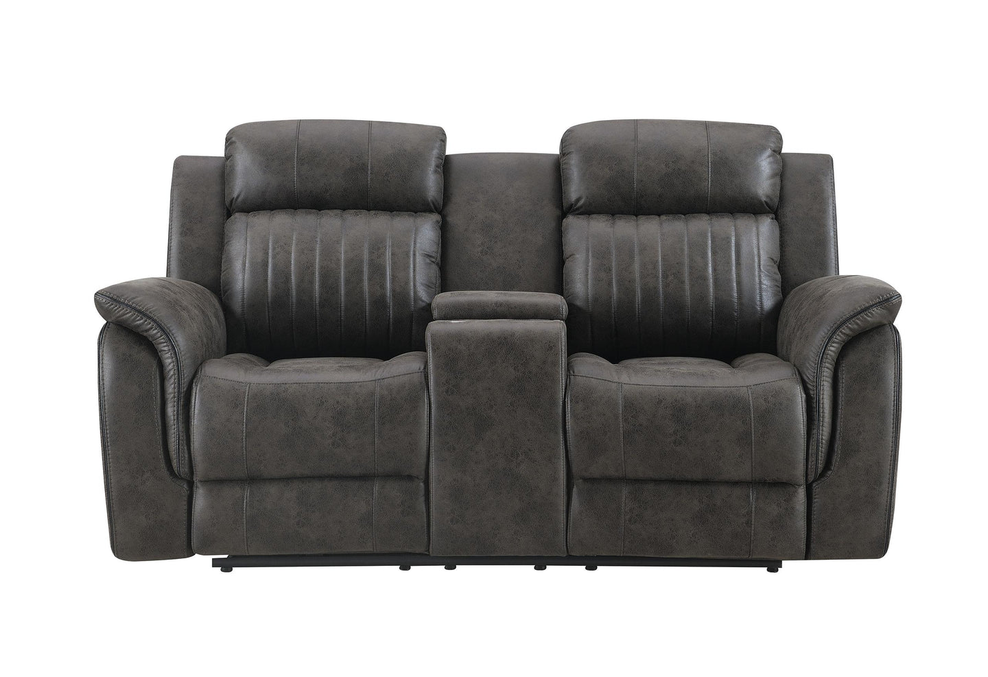 U8517 GREY CONSOLE RECLINING LOVESEAT