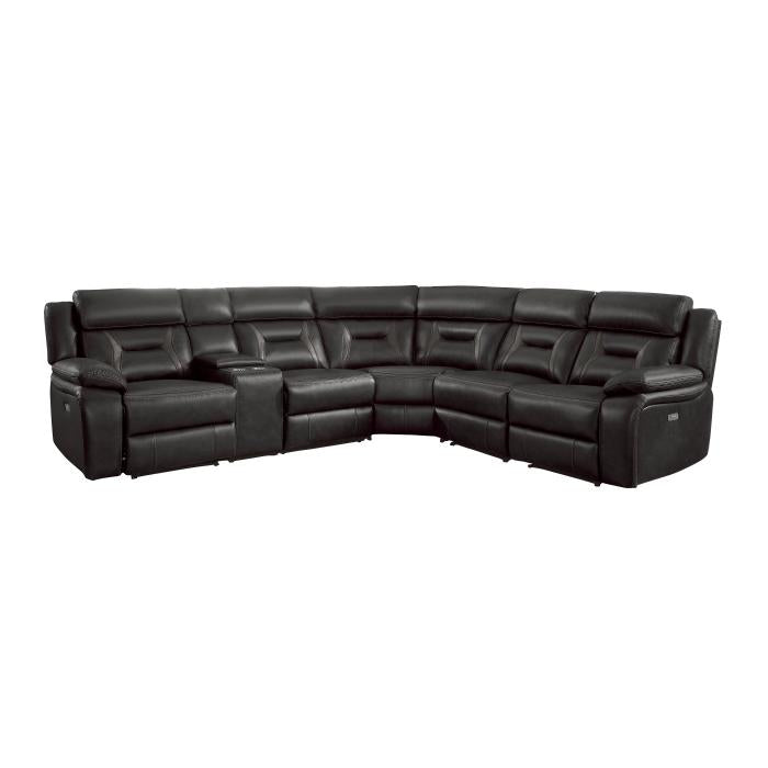 Amite 6pc Sectional Sofa in Dark Gray