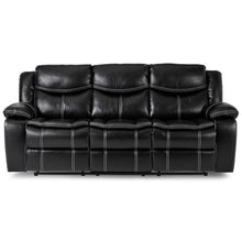 Load image into Gallery viewer, Bastrop Double Reclining Sofa in Black 8230BLK-3 image
