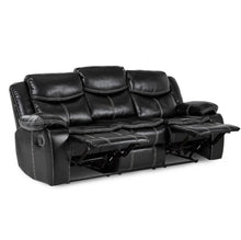 Load image into Gallery viewer, Bastrop Double Reclining Sofa in Black 8230BLK-3
