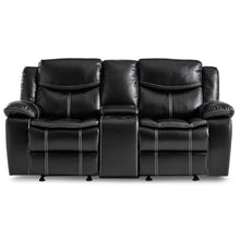 Load image into Gallery viewer, Bastrop Double Glider Reclining Loveseat in Black 8230BLK-2 image

