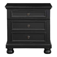 Load image into Gallery viewer, Laurelin 3 Drawer Nightstand in Black 1714BK-4
