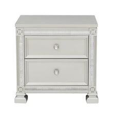 Load image into Gallery viewer, Bevelle 2 Drawer Nightstand in Silver 1958-4
