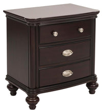 Load image into Gallery viewer, Marston 3 Drawer Nightstand in Dark Cherry 2615DC-4

