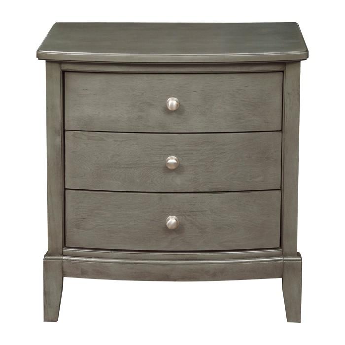 Cotterill 3 Drawer Nightstand in Gray 1730GY-4