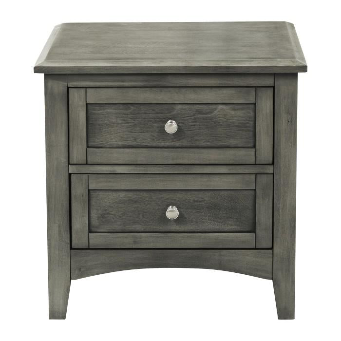 Garcia 2 Drawer Nightstand in Gray 2046-4