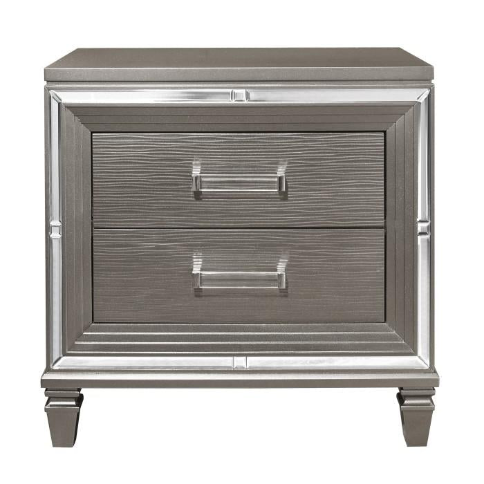 Tamsin Nightstand in Silver Grey Metallic 1616-4