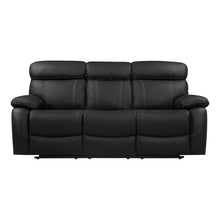 Load image into Gallery viewer, Pendu Double Reclining Sofa in Black 8326BLK-3 image
