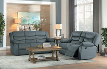 Load image into Gallery viewer, Discus Double Reclining Loveseat in Gray 9526GY-2
