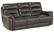 Load image into Gallery viewer, Lance Power Double Reclining Sofa with Power Headrests in Brown
