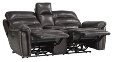 Load image into Gallery viewer, Lance Power Double Reclining Loveseat with Power Headrests in Brown
