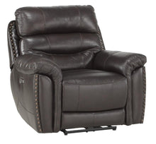 Load image into Gallery viewer, Lance Power Reclining Chair with Power Headrest and USB Port in Brown
