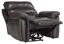 Load image into Gallery viewer, Lance Power Reclining Chair with Power Headrest and USB Port in Brown

