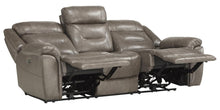 Load image into Gallery viewer, Danio Power Double Reclining Sofa with Power Headrests in Brownish Gray 9528BRG-3PWH
