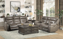 Load image into Gallery viewer, Danio Power Double Reclining Sofa with Power Headrests in Brownish Gray 9528BRG-3PWH
