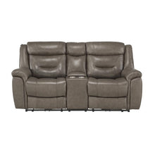 Load image into Gallery viewer, Danio Power Double Reclining Loveseat with Power Headrests in Brownish Gray 9528BRG-2PWH
