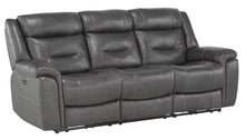 Load image into Gallery viewer, Danio Power Double Reclining Sofa with Power Headrests in Dark Gray 9528DGY-3PWH
