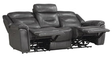 Load image into Gallery viewer, Danio Power Double Reclining Sofa with Power Headrests in Dark Gray 9528DGY-3PWH
