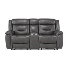 Load image into Gallery viewer, Danio Power Double Reclining Loveseat with Power Headrests in Dark Gray 9528DGY-2PWH image
