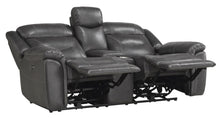 Load image into Gallery viewer, Danio Power Double Reclining Loveseat with Power Headrests in Dark Gray 9528DGY-2PWH
