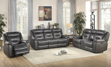 Load image into Gallery viewer, Danio Power Double Reclining Loveseat with Power Headrests in Dark Gray 9528DGY-2PWH
