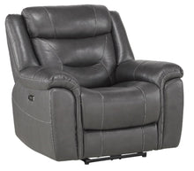 Load image into Gallery viewer, Danio Power Double Reclining Chair with Power Headrests in Dark Gray 9528DGY-1PWH
