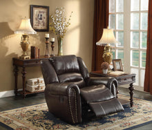 Load image into Gallery viewer, Center Hill Glider Reclining Chair in Dark Brown 9668BRW-1
