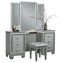 Load image into Gallery viewer, Allura Vanity Stool in Silver 1916-14
