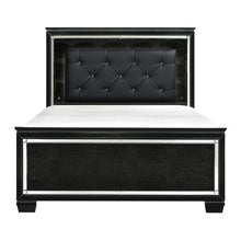 Load image into Gallery viewer, Allura King Panel Bed in Black image
