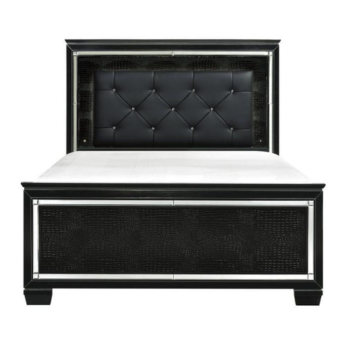 Allura King Panel Bed in Black image