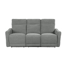 Load image into Gallery viewer, Edition Power Double Lay Flat Reclining Sofa in Dove Grey 9804DV-3PWH

