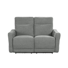 Load image into Gallery viewer, Edition Power Double Lay Flat Reclining Loveseat in Dove Grey 9804DV-2PWH
