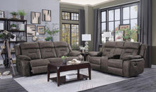 Load image into Gallery viewer, Madrona Double Reclining Loveseat in Dark Brown 9989DB-2
