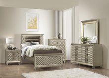 Load image into Gallery viewer, Youth Loudon 2 Drawer Nightstand in Champagne Metallic B1515-4
