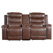 Load image into Gallery viewer, Putnam Power Double Reclining Loveseat in Brown 9405BR-2PW

